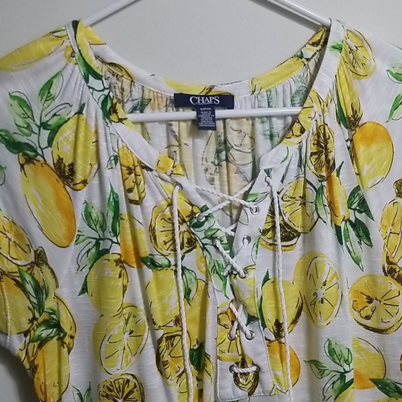 Nwt Chaps Fun Lemon Top - Size S - Picture 5 of 9